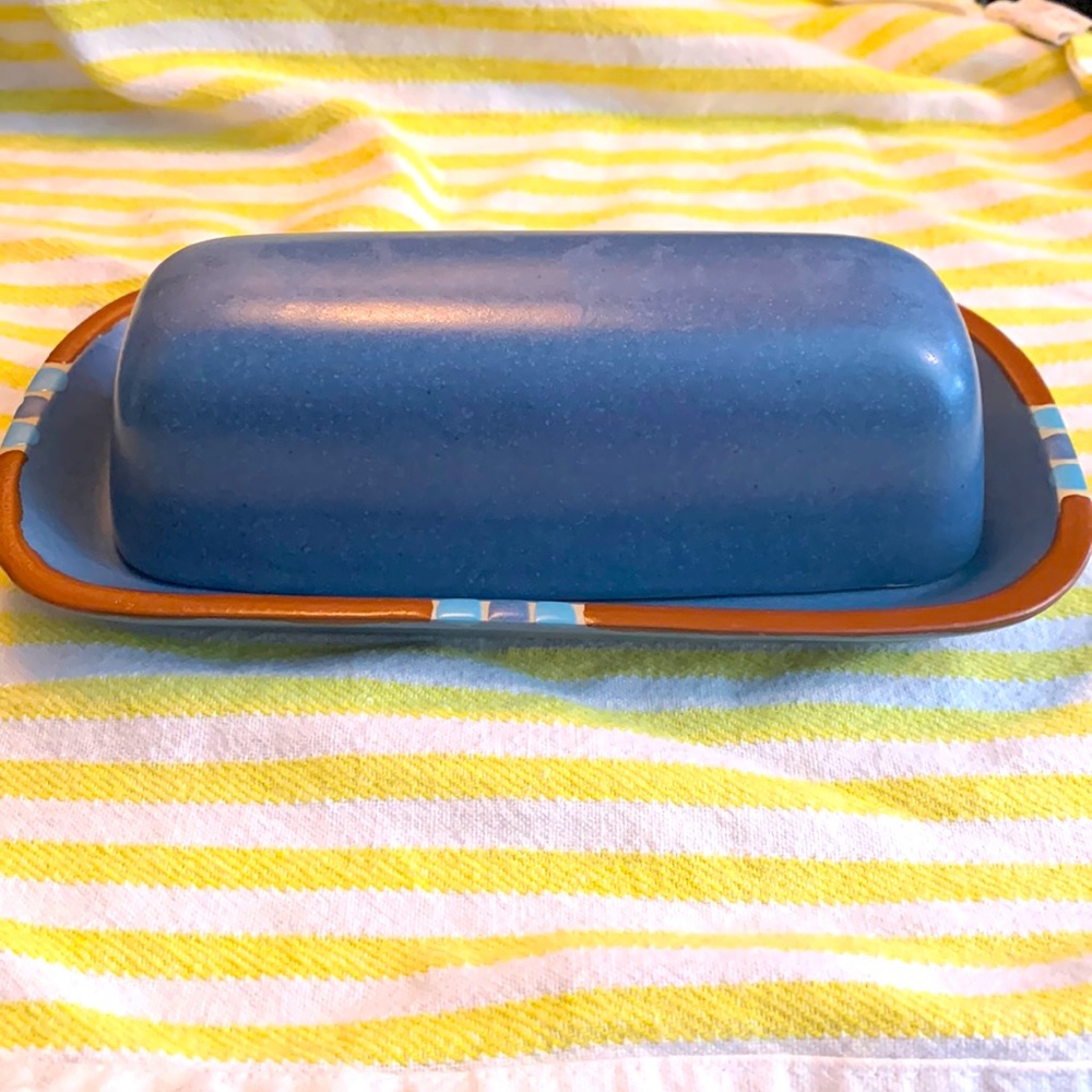 Dansk Mesa Blue butter dish